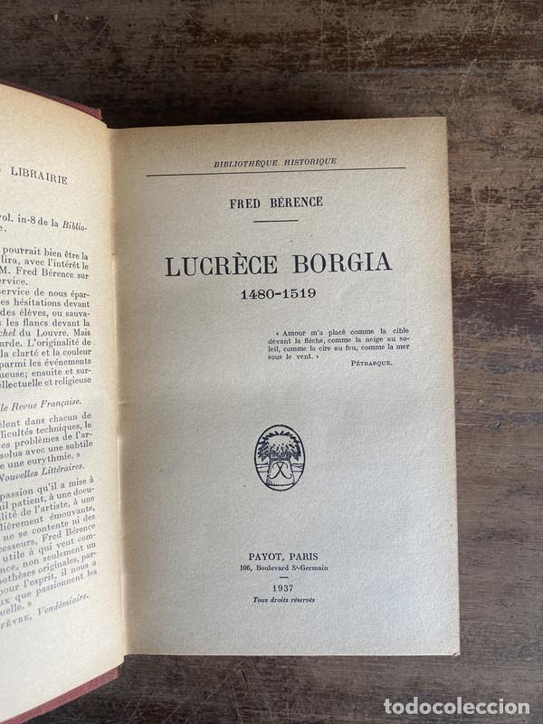 Libros de segunda mano: Lucr�ce Borgia (en frances) - Berence Fred - Foto 1