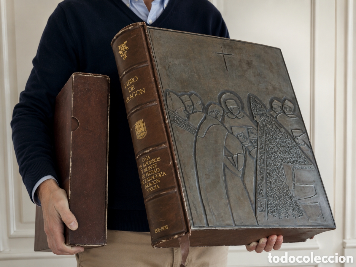 Second hand books: Libro de Arag&oacute;n &ndash; Edici&oacute;n de lujo del Centenario 1876-1976 &ndash; Cubierta de Pablo Serrano