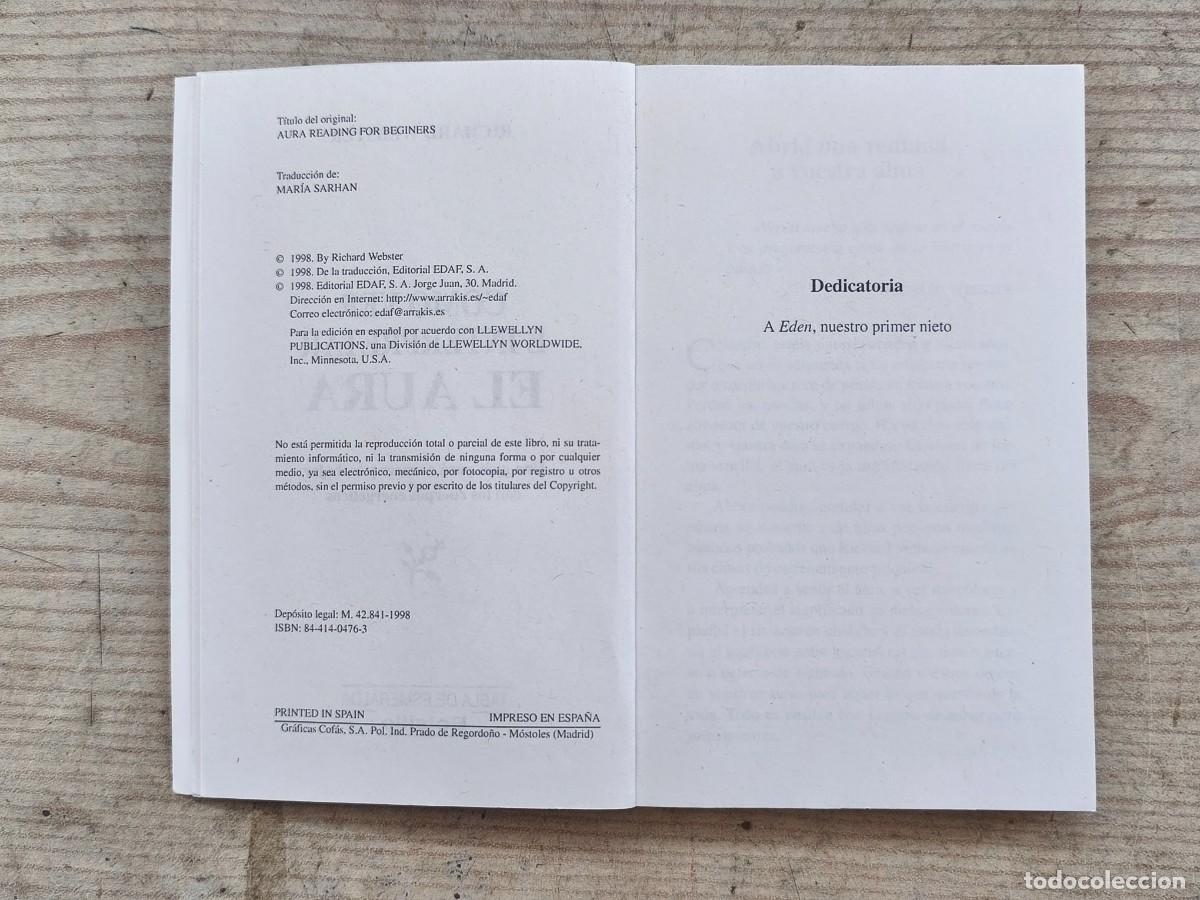 Libros de segunda mano: C&oacute;mo ver e interpretar el aura - Richard Webster - 1998 - EDAF - Foto 3