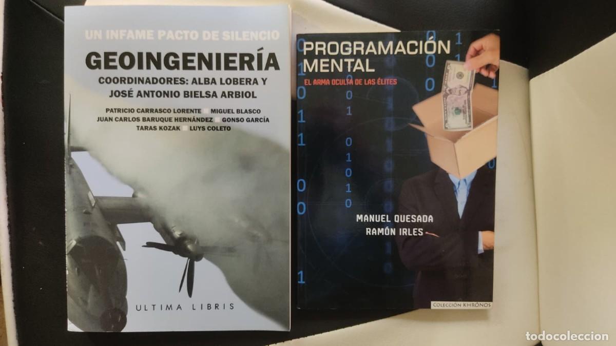 Libros de segunda mano: Lote 2 libros de Conspiraci&oacute;n - Geoingenier&iacute;a / Programaci&oacute;n mental
