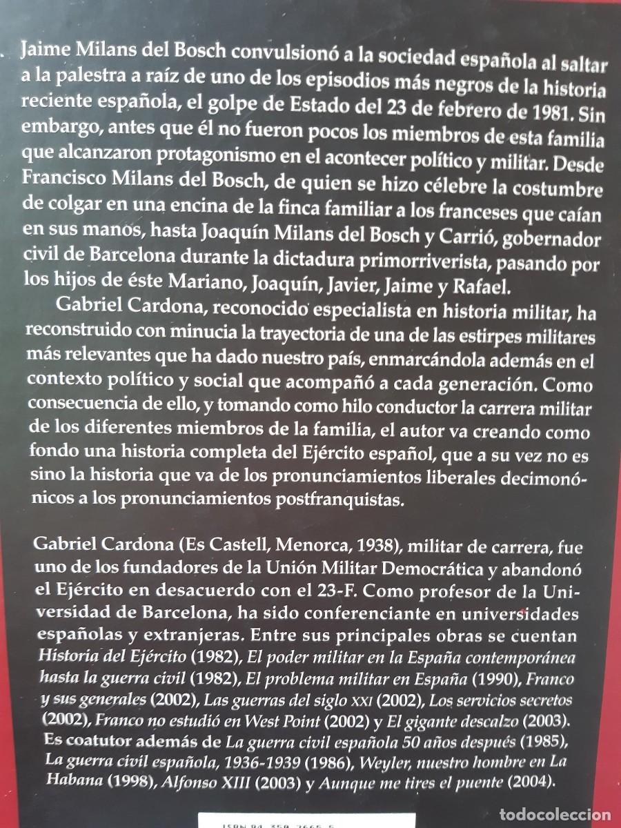 Libros de segunda mano: Los Milans del Bosch. Gabriel Cardona - Foto 3