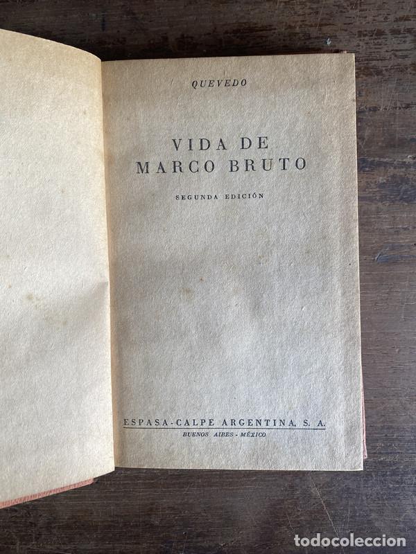 Libros de segunda mano: Vida de Marco Bruto - Quevedo - Foto 1