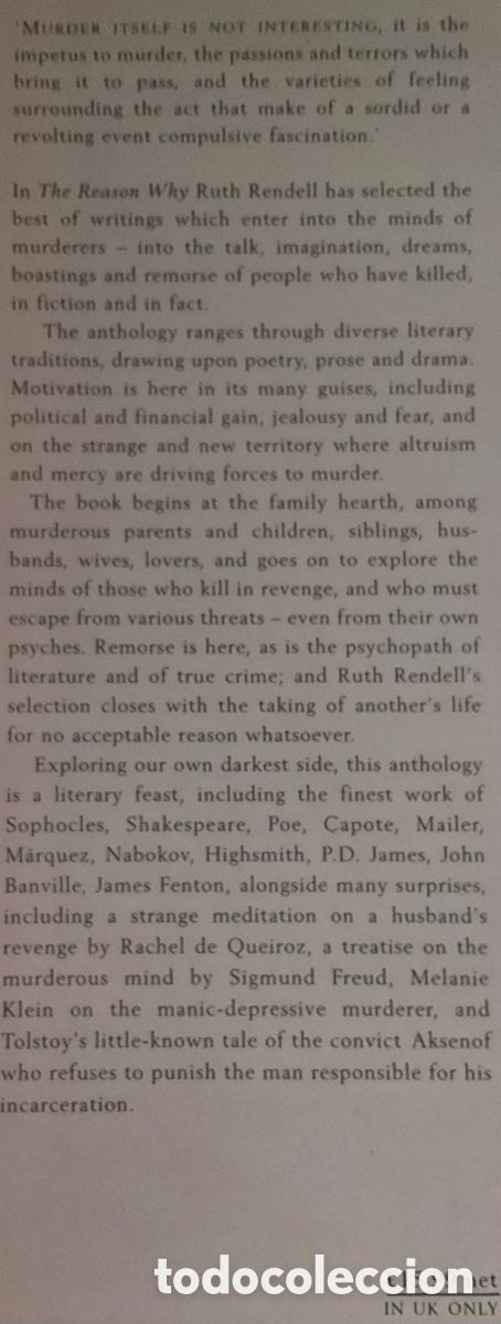 Libros de segunda mano: Signed book Ruth Rendell - The Reason Why (First Edition) - Foto 3