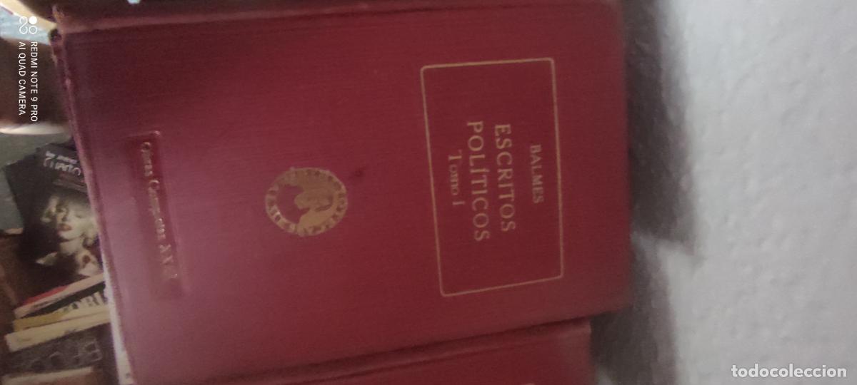 Libros de segunda mano: ESCRITOS POLITICOS, BALMES. TOMO I. TRIUNFO DE ESPARTERO. 1925.