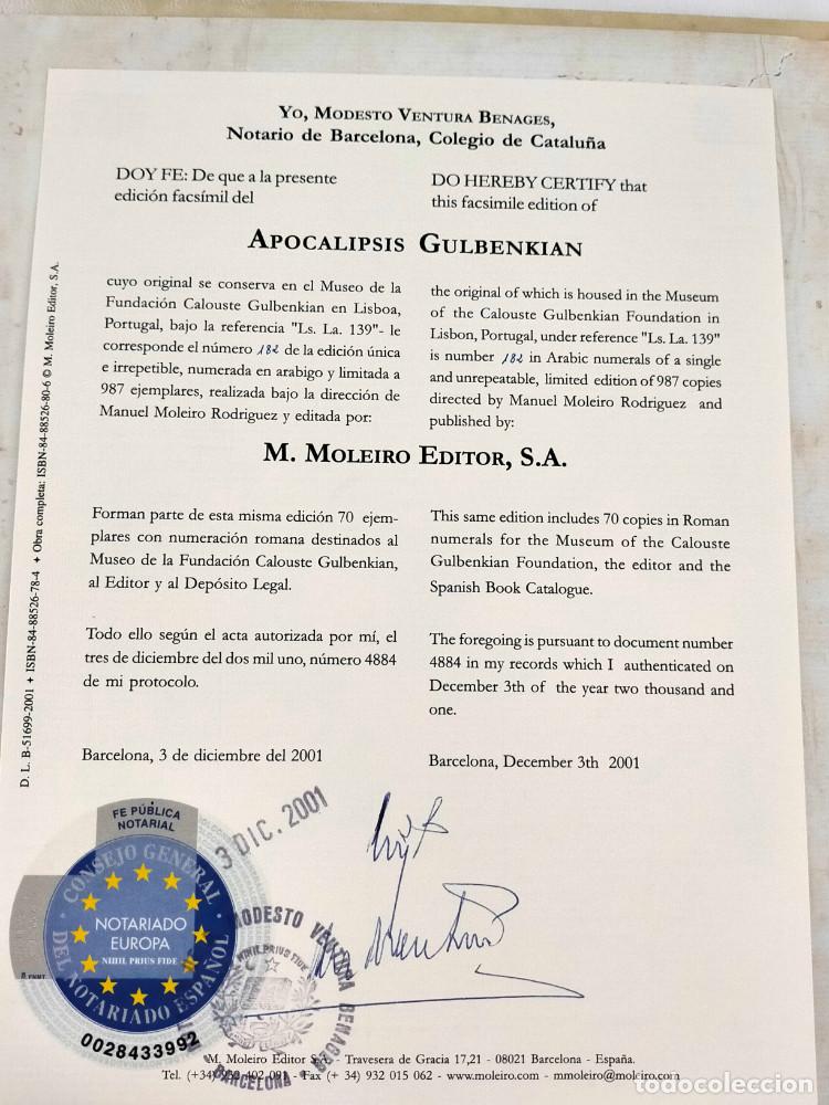 Libros de segunda mano: Apocalipsis Gulbenkian facs&iacute;mil Ed. Moleiro 2001 - Foto 3