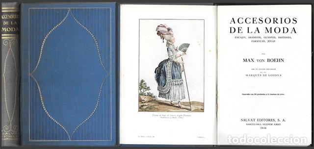 Libros de segunda mano: ACCESORIOS DE LA MODA - ENCAJES, ABANICOS, GUANTES, BASTONES, PARAGUAS, JOYAS - A-MOD-488