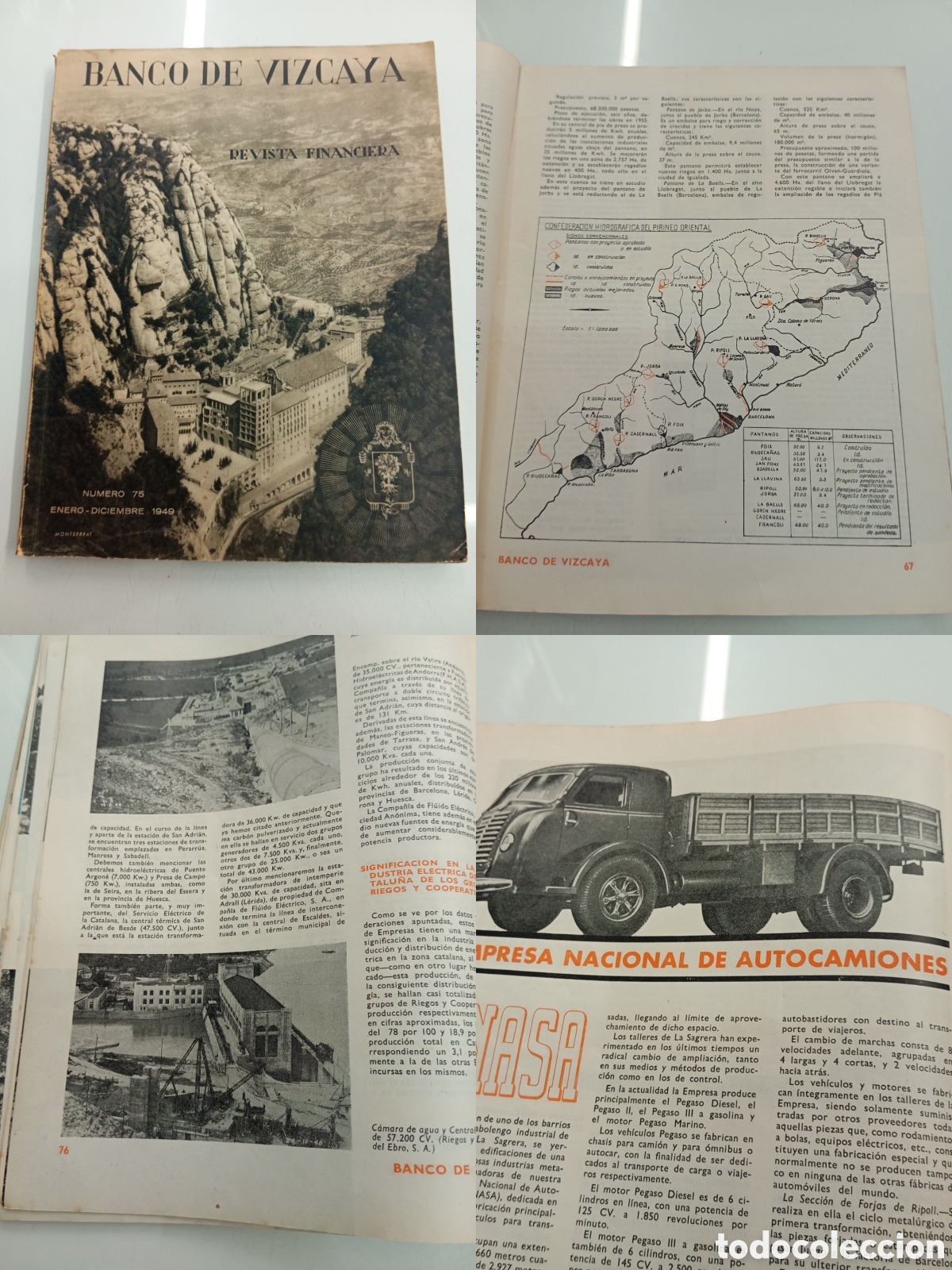 Libros de segunda mano: REVISTA FINANCIERA BANCO DE VIZCAYA ECONOMIA CATALU&Ntilde;A 1949 INDUSTRIA CATALANA MAPAS CENTRAL TERMICA