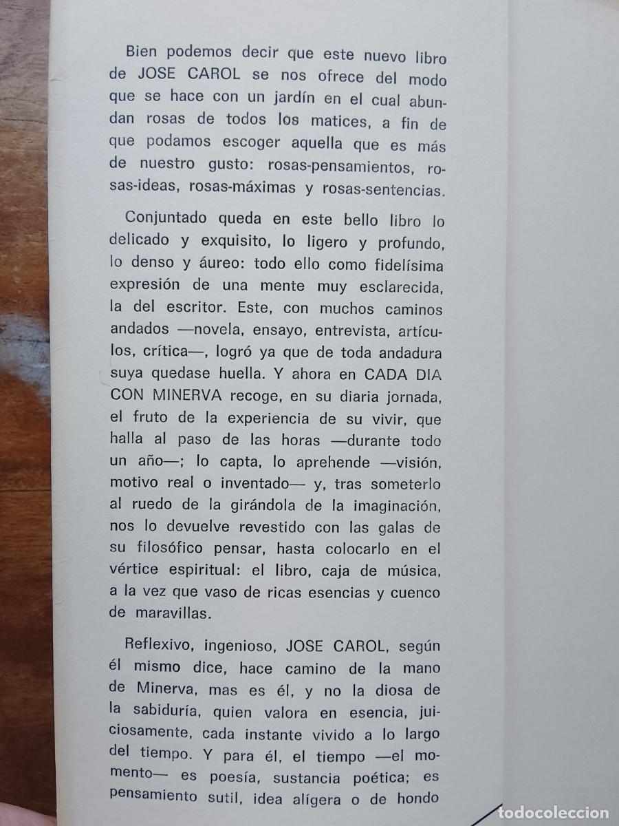 Libros de segunda mano: Cada d&iacute;a con Minerva, ediciones Rondas Barcelona 1976 - Foto 2