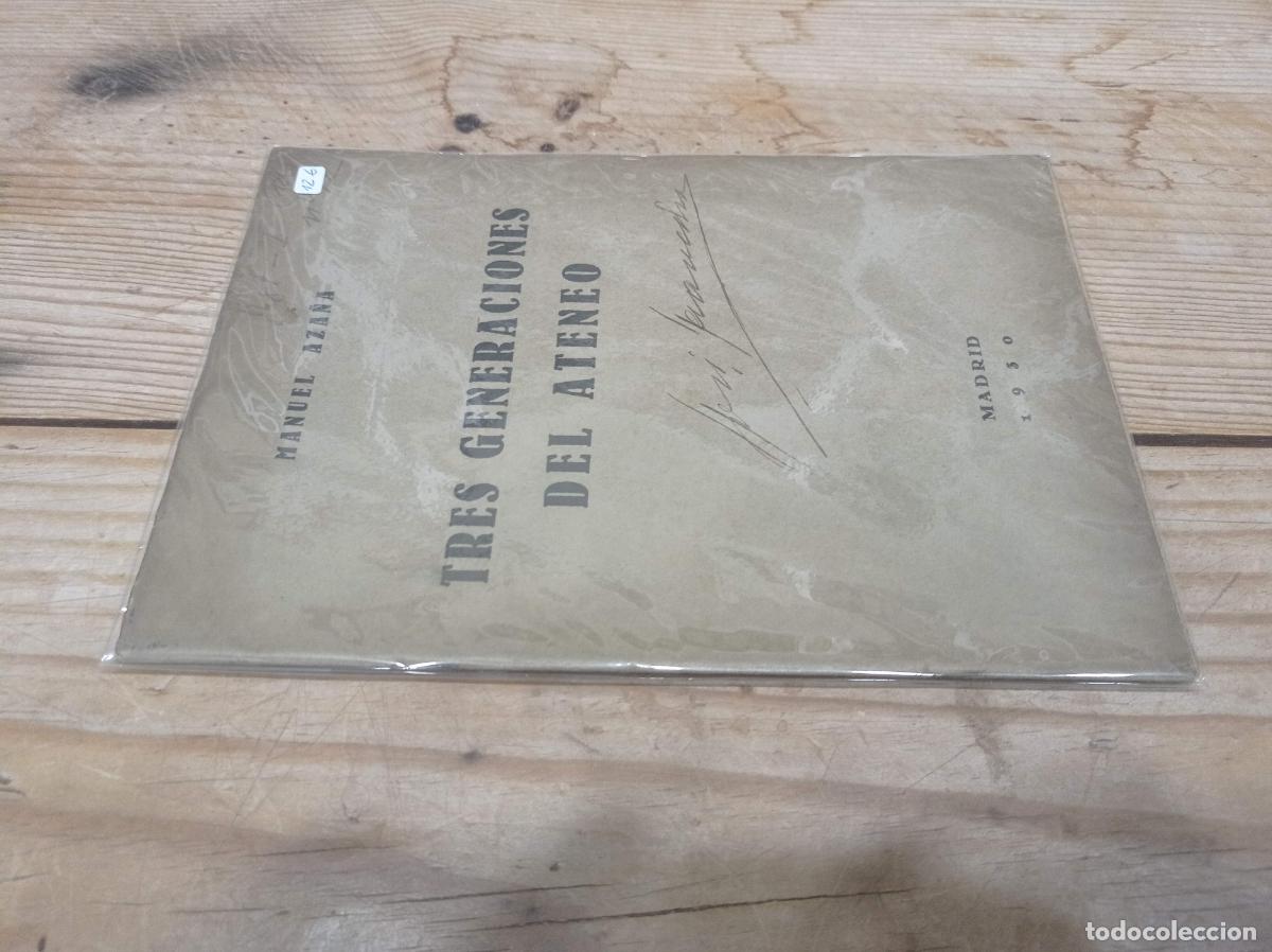 Libros de segunda mano: 1930 - MANUEL AZA&Ntilde;A. Tres generaciones del ateneo