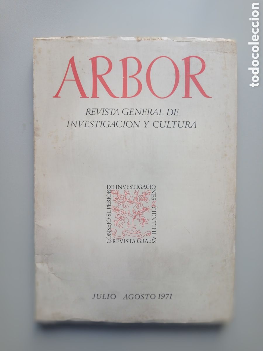 Libros de segunda mano: DIS N&Uacute;MEROS DE LA REVISTA ARBOR. MARZO Y JULIO-AGOSTO. 1971.