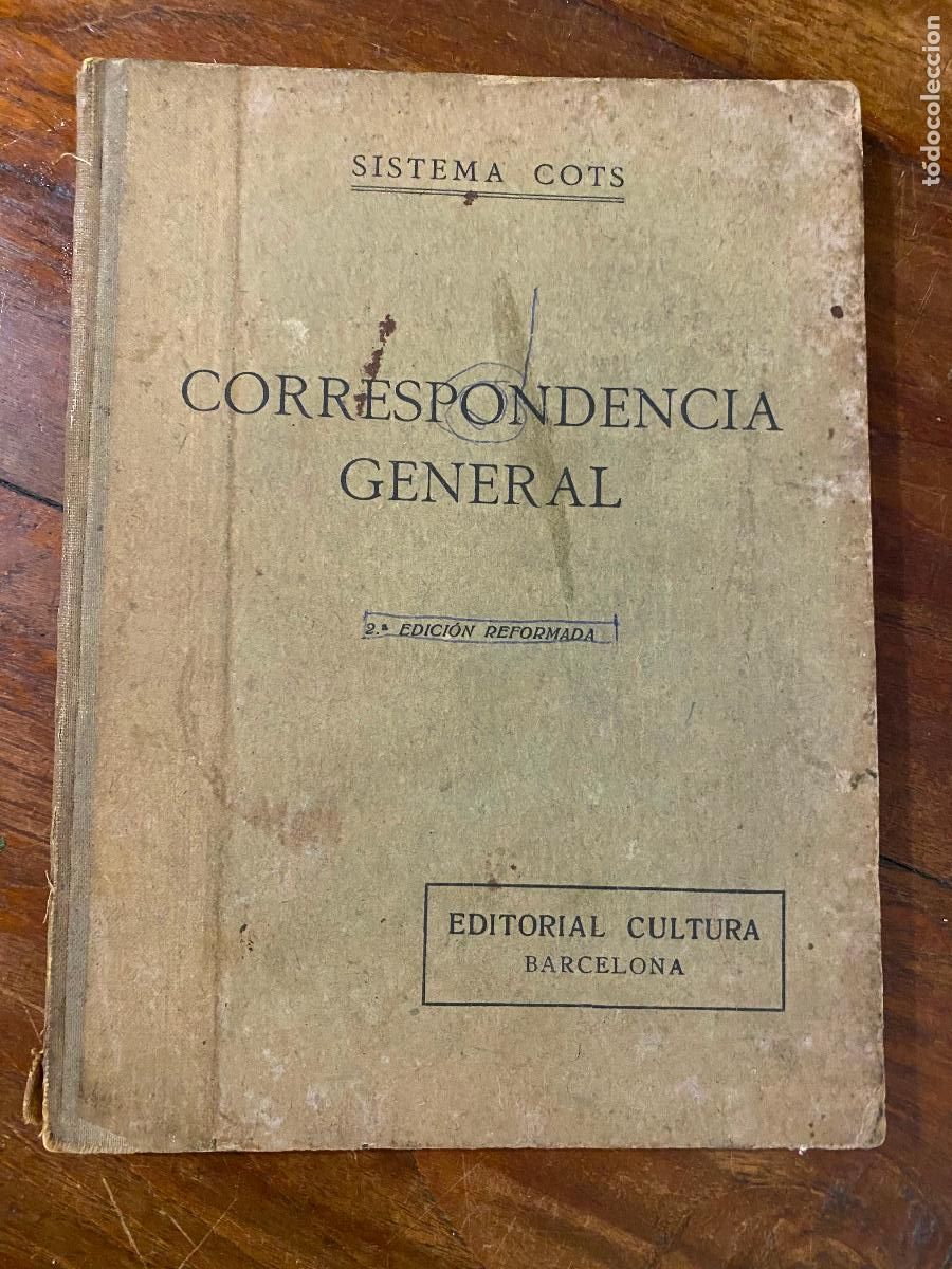 Libros de segunda mano: Correspondencia General. Sistema Cots. A&ntilde;o 1924 J. Mu&ntilde;oz