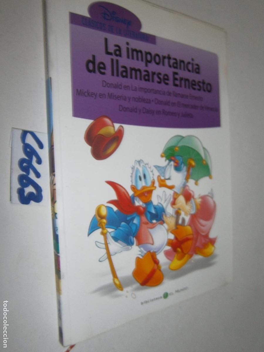 Libros de segunda mano: DISNEY CLASICOS DE LA LITERATURA - LA IMPORTANCIA DE LLAMARSE ERNESTO