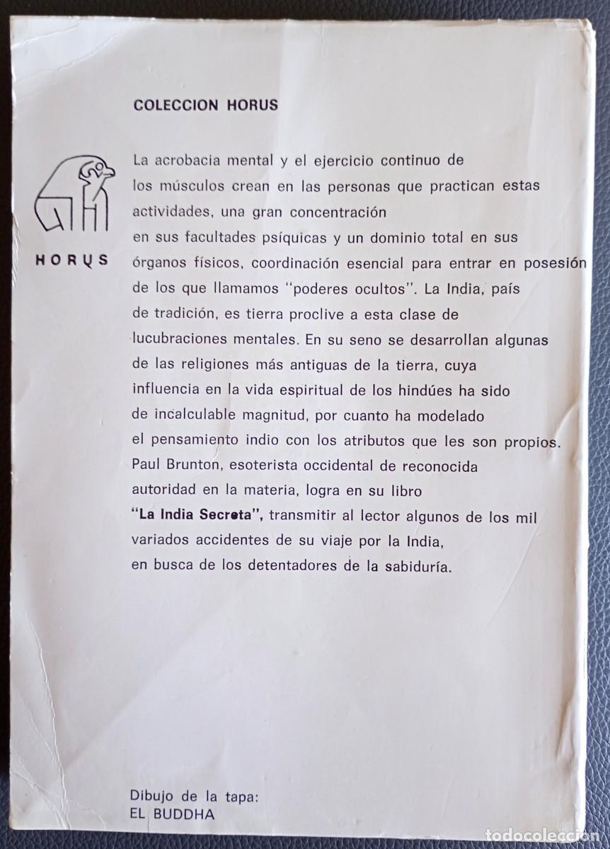 Libros de segunda mano: Paul Brunton . La India secreta - Foto 2