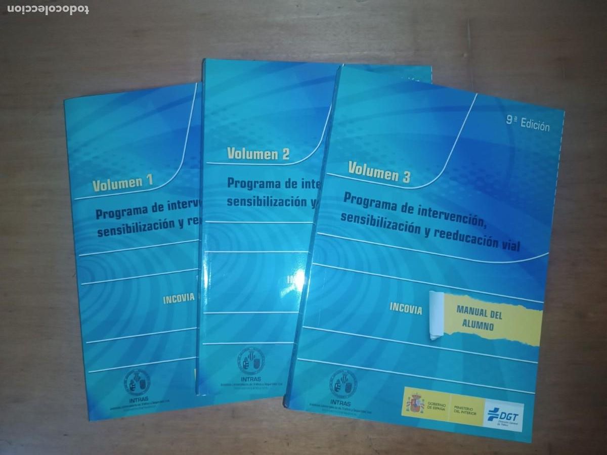 Libros de segunda mano: Programa de Intervenci&oacute;n, Sensibilizaci&oacute;n y Reeducaci&oacute;n Vial INCOVIA. (los 3 tomos - 9&ordf; Edicion) DGT