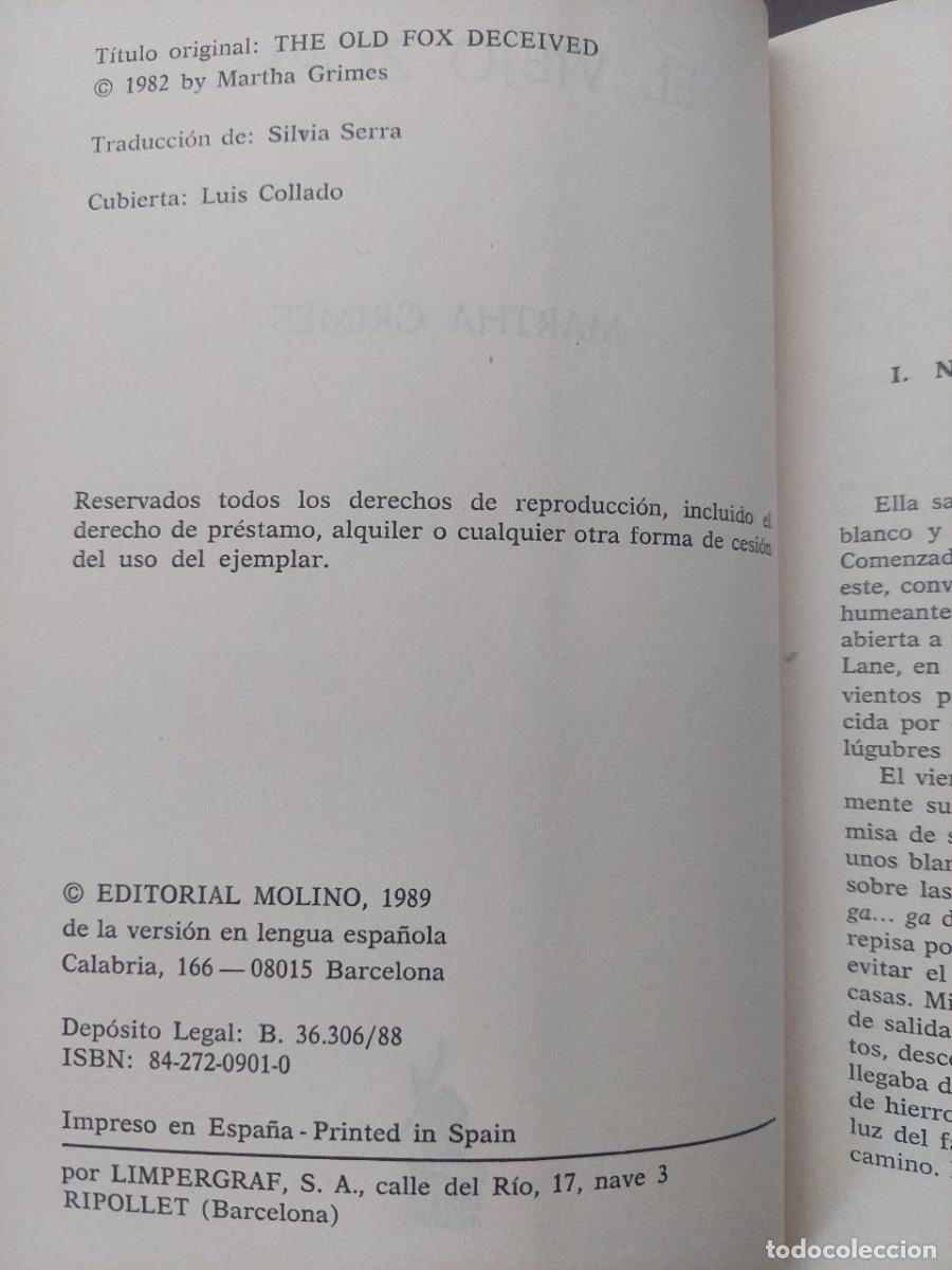 Libros de segunda mano: El viejo zorro. Grimes, Martha - Foto 3