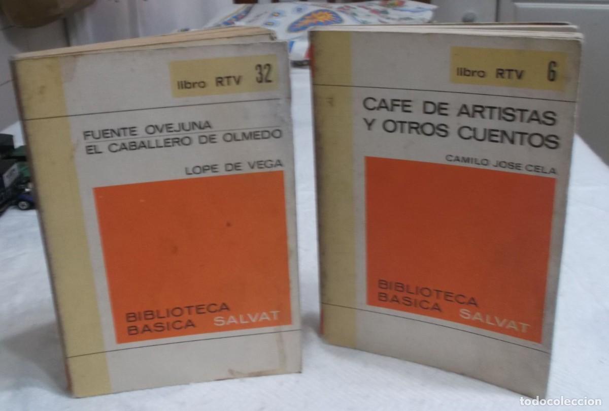 Libros de segunda mano: biblioteca basica Salvat dos libros Cafe de artistas y otros cuentos + Fuente ovejuna n&ordm; 6 y 32