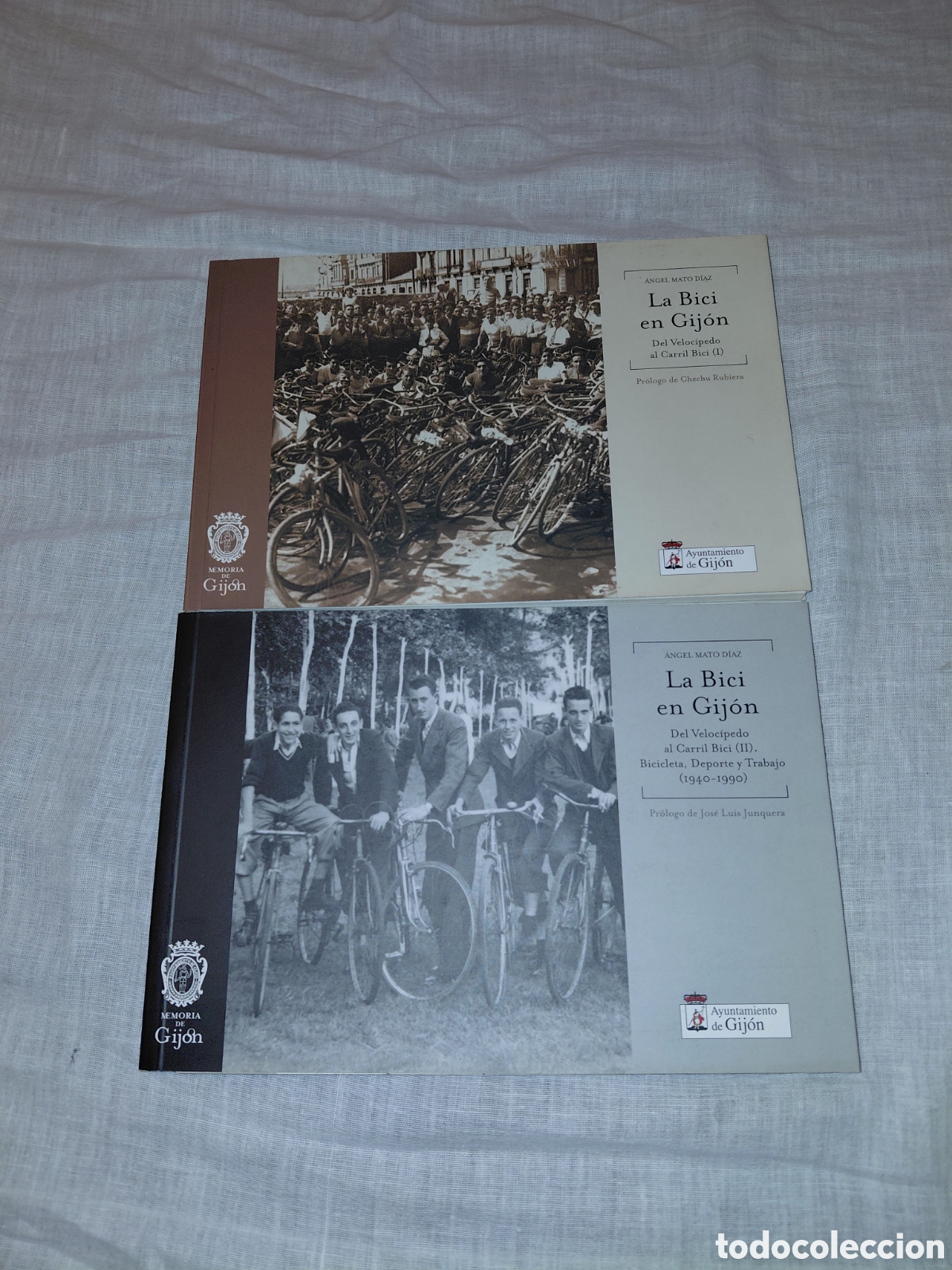 Libros de segunda mano: LA BICI EN GIJON.DEL VELOCIPEDO AL CARRIL BICI (I) Y DEL VELOCIPEDO AL CARRIL BICI (II).ANGEL MATO