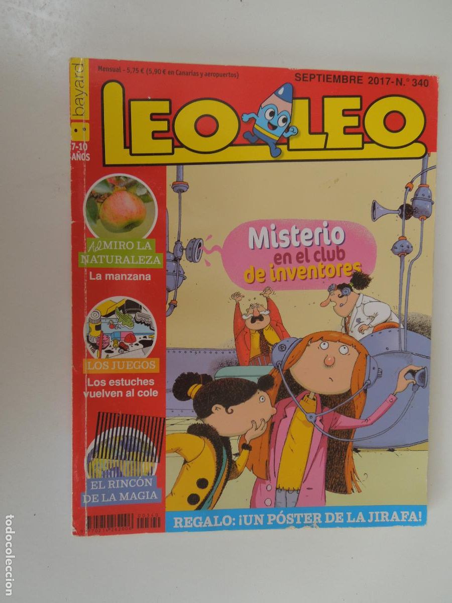 Libros de segunda mano: LEO LEO REVISTA INFANTIL N&ordm; 340 - 09-2017 - MISTERIO EN EL CLUB DE LOS INVENTORES