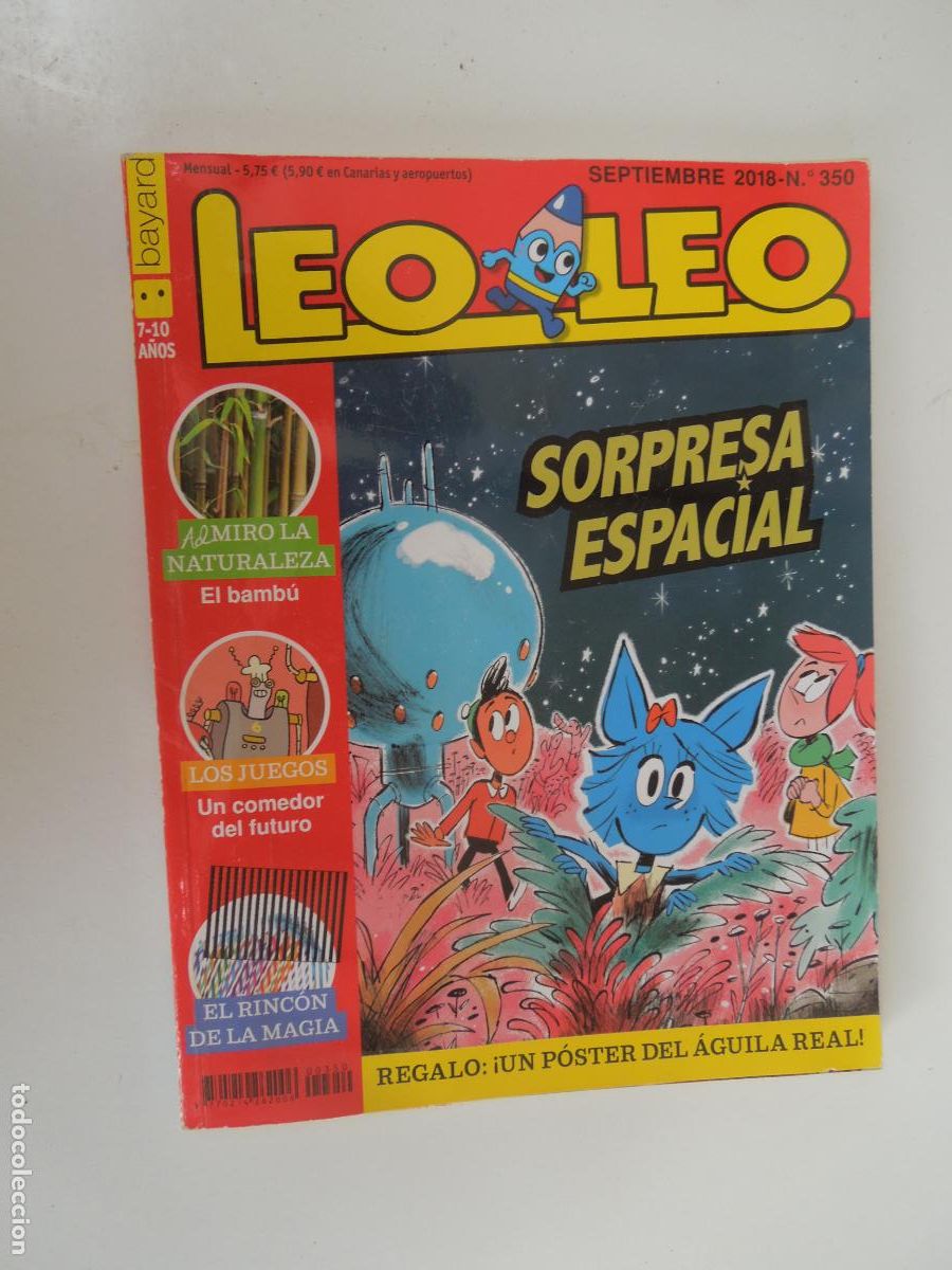 Libros de segunda mano: LEO LEO REVISTA INFANTIL N&ordm; 350 - 09-2018 SORPRESA ESPACIAL -