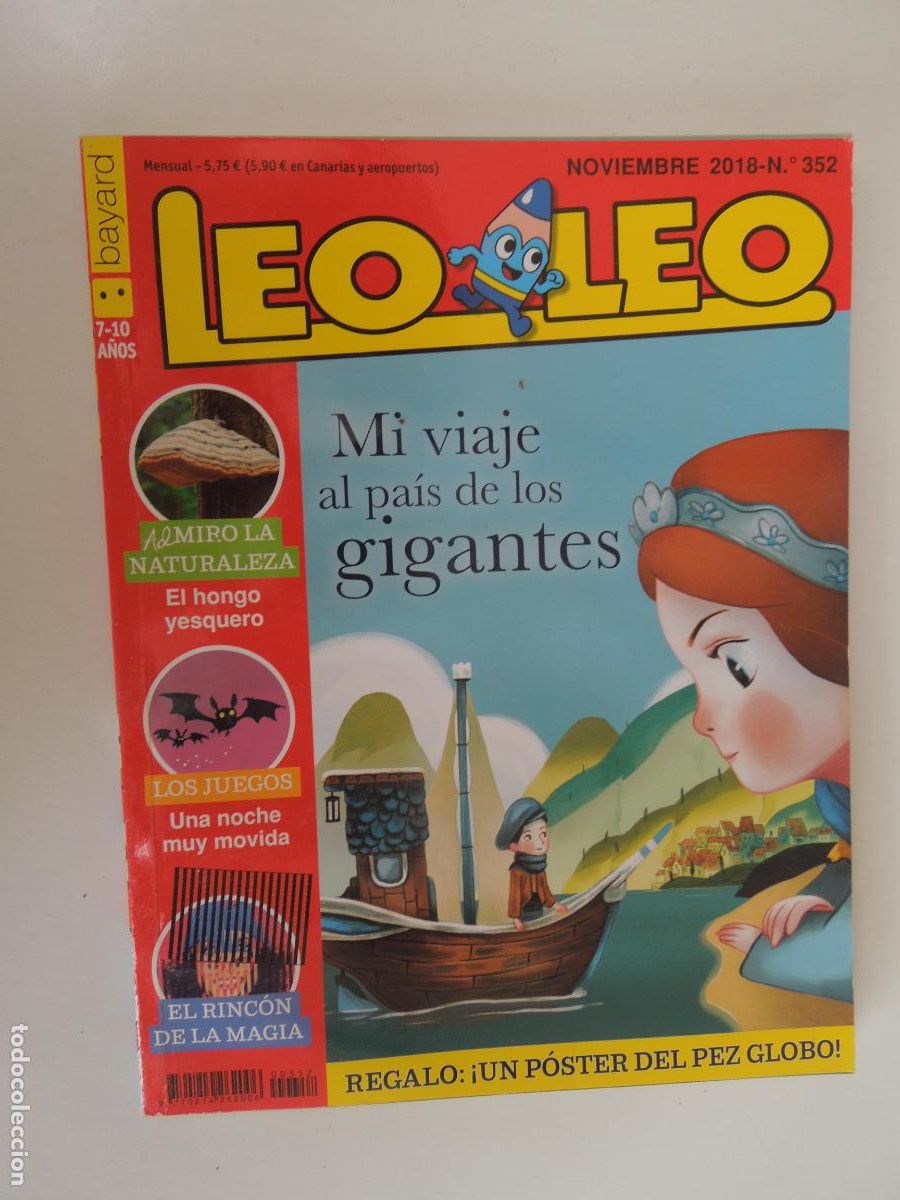 Libros de segunda mano: LEO LEO REVISTA INFANTIL N&ordm; 352 - 11-2018 - MI VIAJE AL PAIS DE LOS GIGANTES
