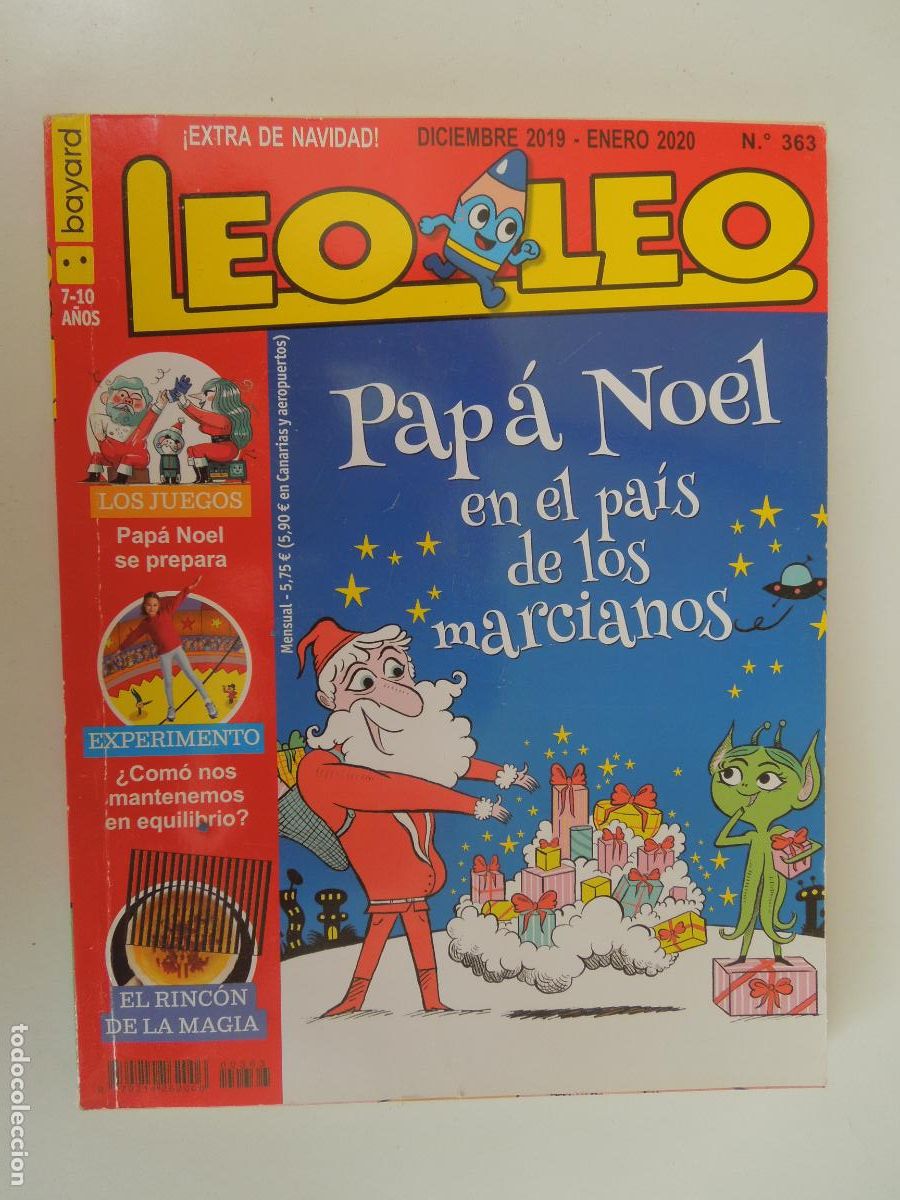 Libros de segunda mano: LEO LEO REVISTA INFANTIL N&ordm; 363- 01--2020 -PAPA NOEL EN EL PAIS DE LOS MARCIANOS