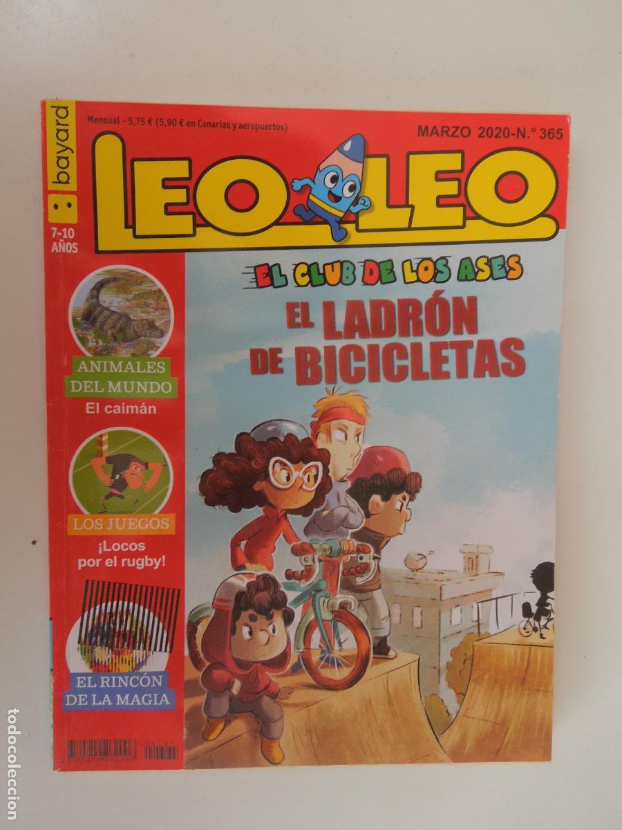 Libros de segunda mano: LEO LEO REVISTA INFANTIL N&ordm; 365- 03-2020 - EL CLUB DE LOS ASES , EL LADRON DE BICICLETAS