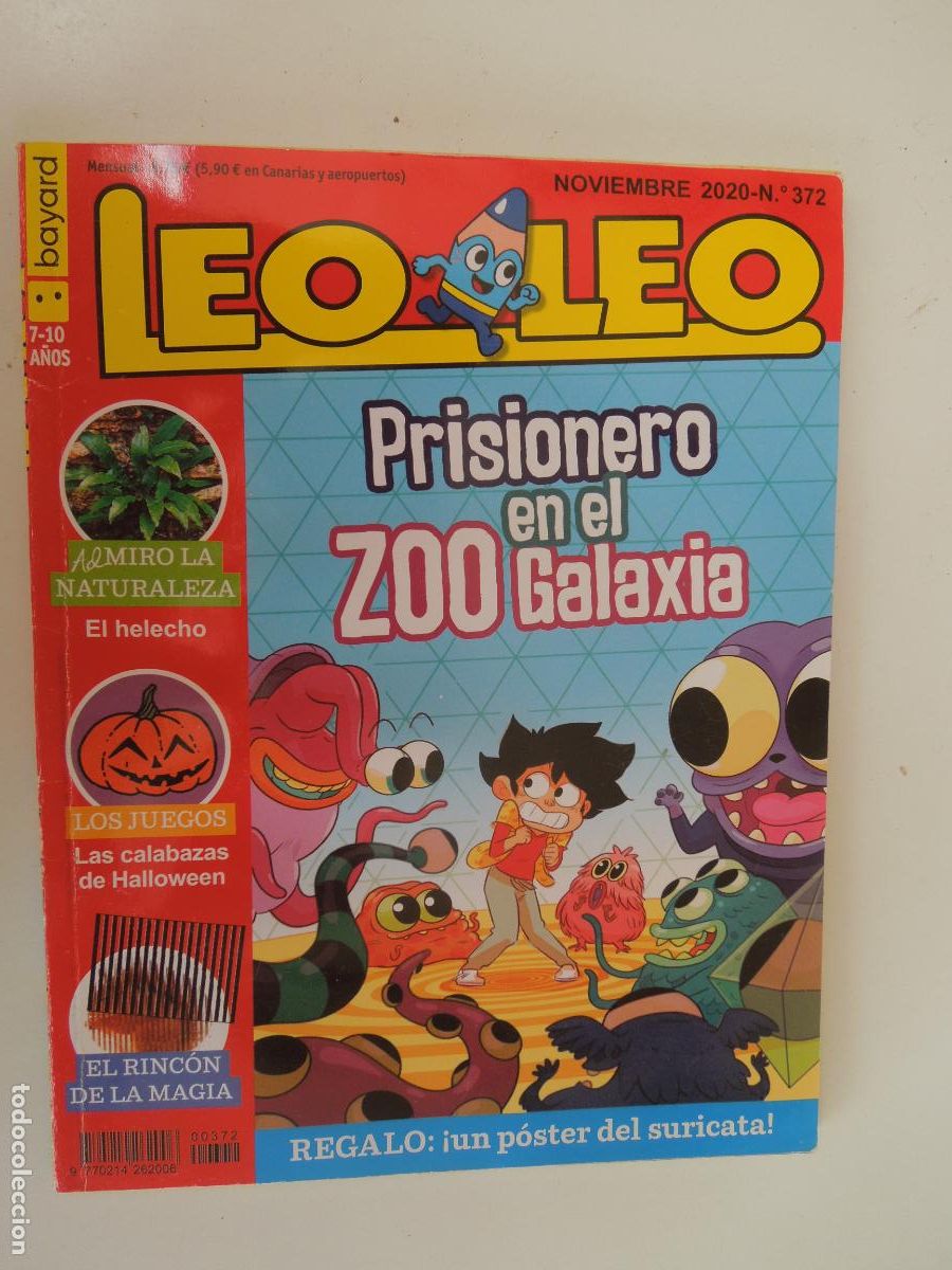 Libros de segunda mano: LEO LEO REVISTA INFANTIL N&ordm; 372- 11-2020 - PRISIONERO EN EL ZOO DE GALAXIA