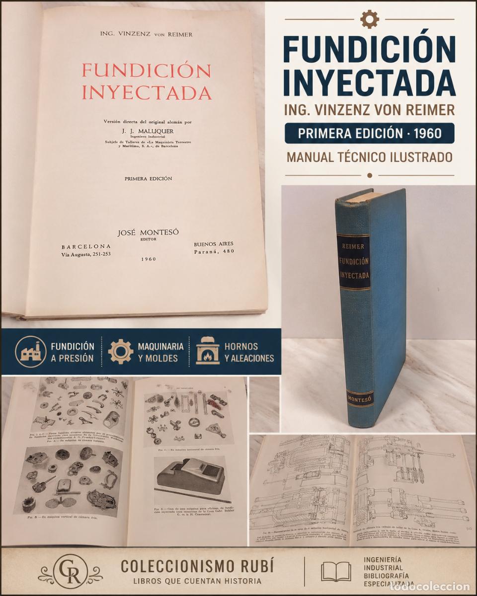 Libros de segunda mano: FUNDICI&Oacute;N INYECTADA | VINZENZ VON REIMER | PRIMERA EDICI&Oacute;N | JOS&Eacute; MONTES&Oacute; | 1960