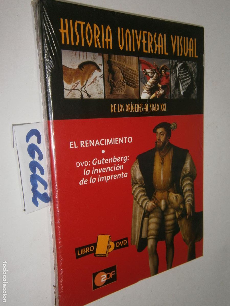 Libros de segunda mano: HISTORIA UNIVERSAL VISUAL - DVD Y LIBRETO (PRECINTADO) - El Renacimiento y Johannes Gutenberg:la inv