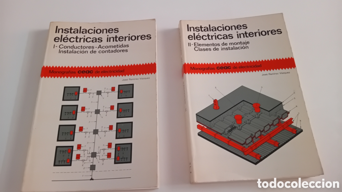Libros de segunda mano: 2 LIBROS INSTALACIONES EL&Eacute;CTRICAS INTERIORES