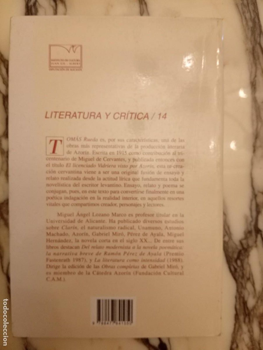 Libros de segunda mano: Azor&iacute;n. Tom&aacute;s Rueda. Edici&oacute;n de Miguel &Aacute;ngel Lozano Marco - Foto 2