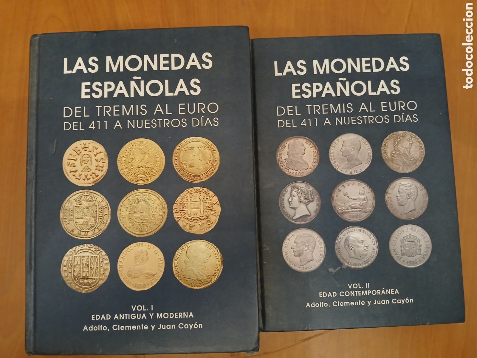 Libros de segunda mano: Las Monedas Espa&ntilde;olas. Adolfo, Clemente y Juan Cay&oacute;n. 2 tomos ( Completa ).