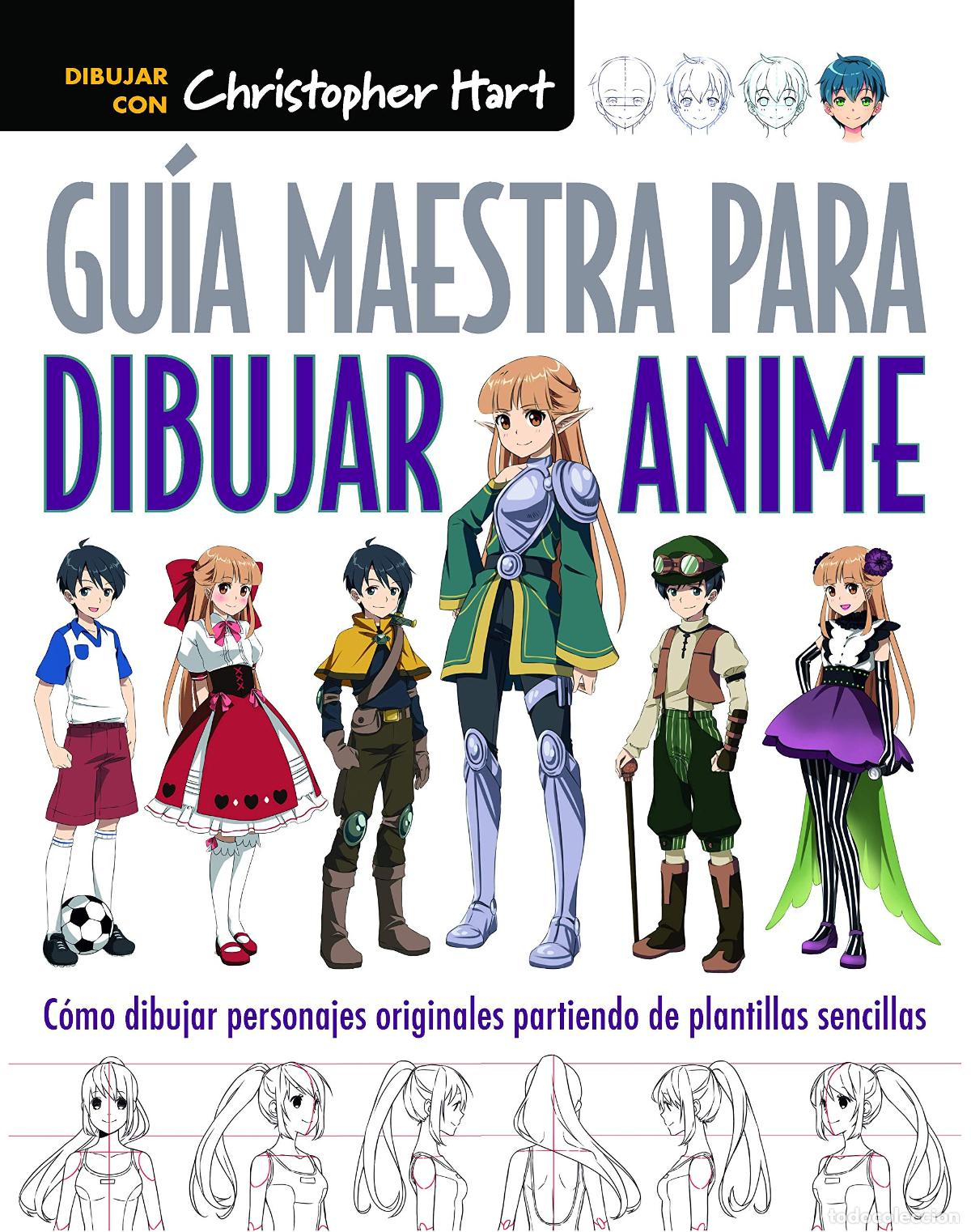 Libros de segunda mano: Gu&iacute;a Maestra para dibujar ANIME: C&oacute;mo dibujar personajes originales partiendo de plantillas sencilla