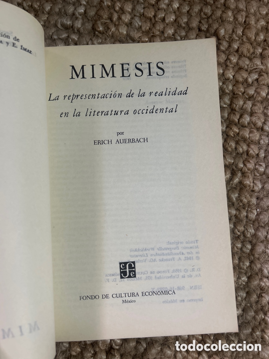 Libros de segunda mano: Mimesis - Erich Auerbach - FCE (1979) - Foto 3