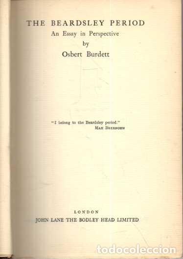 Livres d'occasion: THE BEARDSLEY PERIOD. - BURDETT, Osbert.