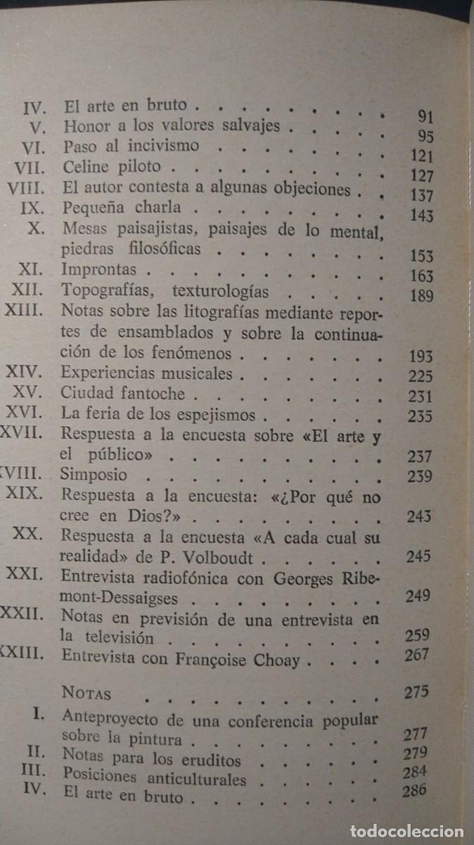 Libros de segunda mano: ESCRITOS SOBRE ARTE - JEAN DUBUFFET - Foto 7