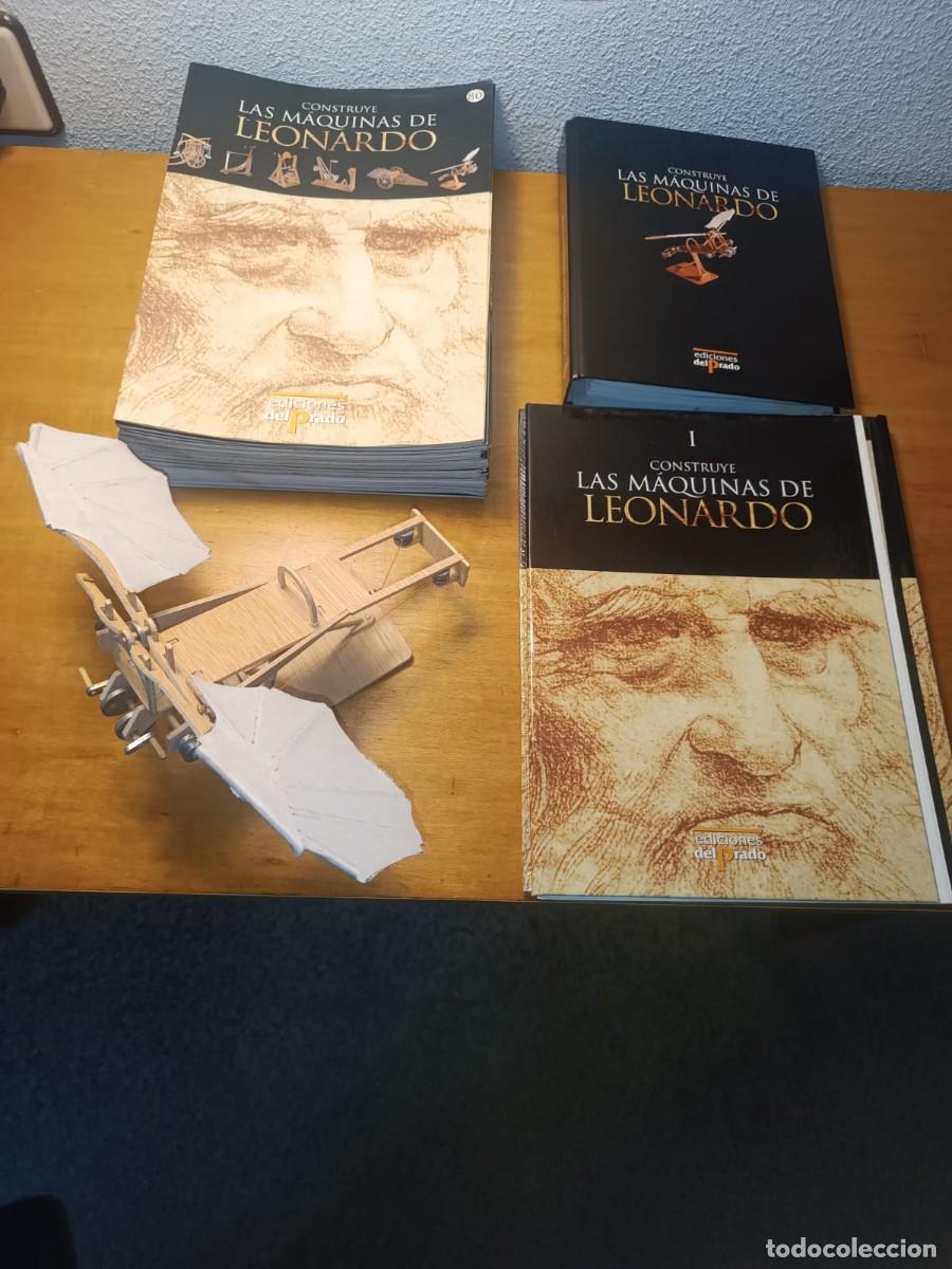 Libros de segunda mano: CONSTRUYE LAS M&Aacute;QUINAS DE LEONARDO - 80 Fasc&iacute;culos COMPLETA + Fichero + Maquetas Montadas