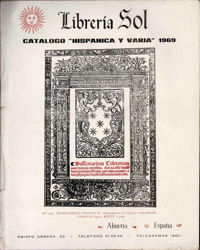 Libros de segunda mano: Librer&iacute;a Sol. Cat&aacute;logo Hisp&aacute;nica y Varia 1969 con precios