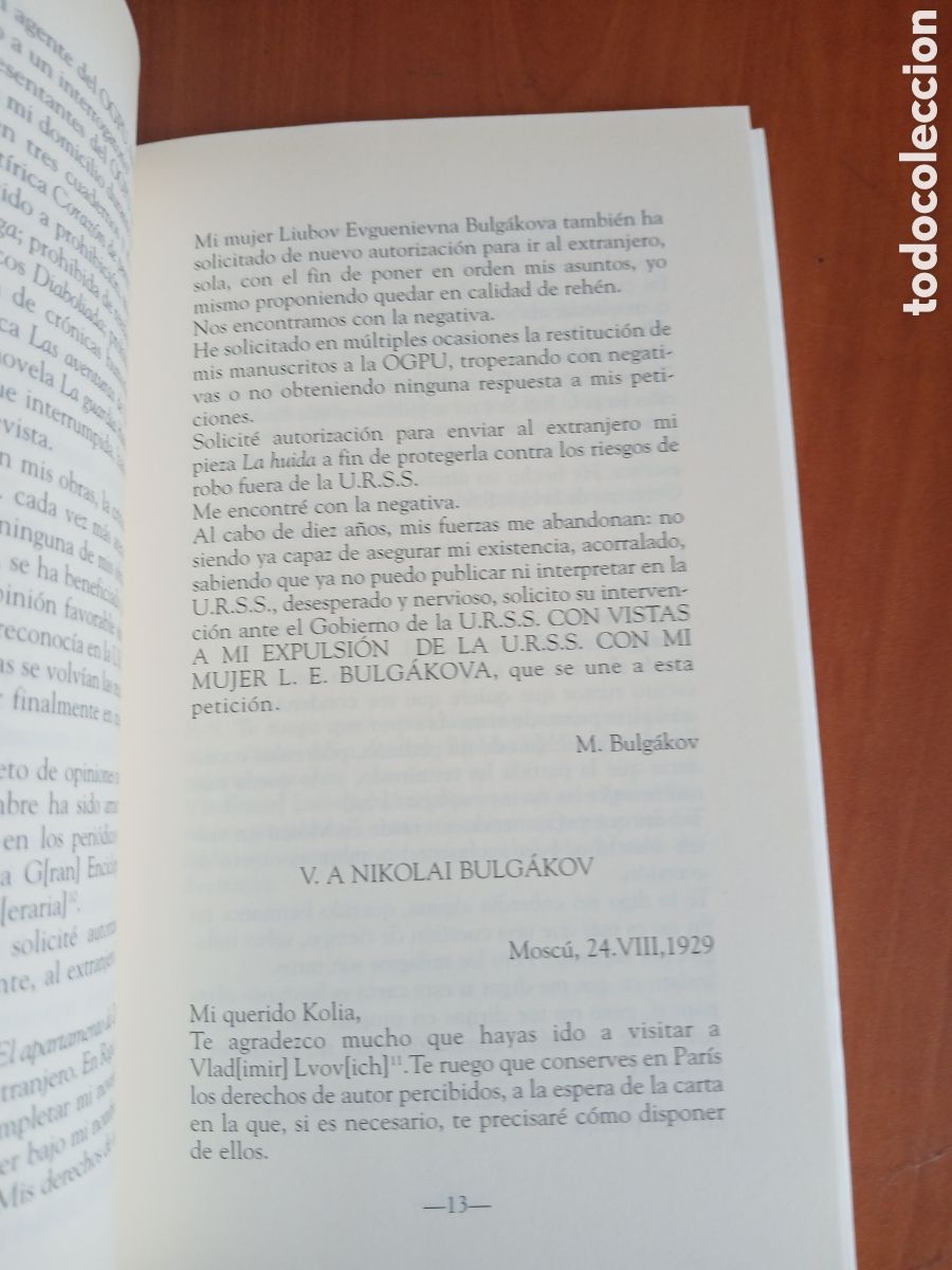 Libros de segunda mano: Correspondencia ( 1926 - 1940 ). Mija&iacute;l Bulg&aacute;kov. - Foto 5