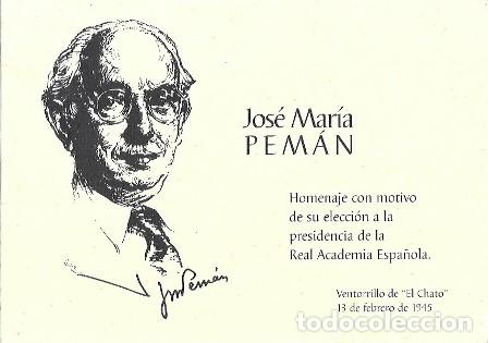 Libros de segunda mano: J.M. PEMAN HOMENAJE MOTIVO DESU ELECCION ALA PRESIDENCIA DELA REAL ACADEMIA DE CADIZ- A-PEMAN-372 ,2