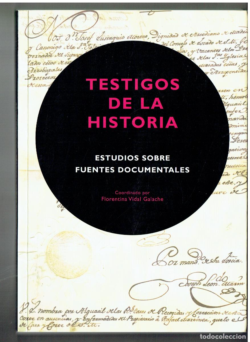 Libros de segunda mano: TESTIGOS DE LA HISTORIA. ESTUDIOS SOBRE FUENTES DOCUMENTALES. FLORENTINA VIDAL GALACHE. (ST/PR3)