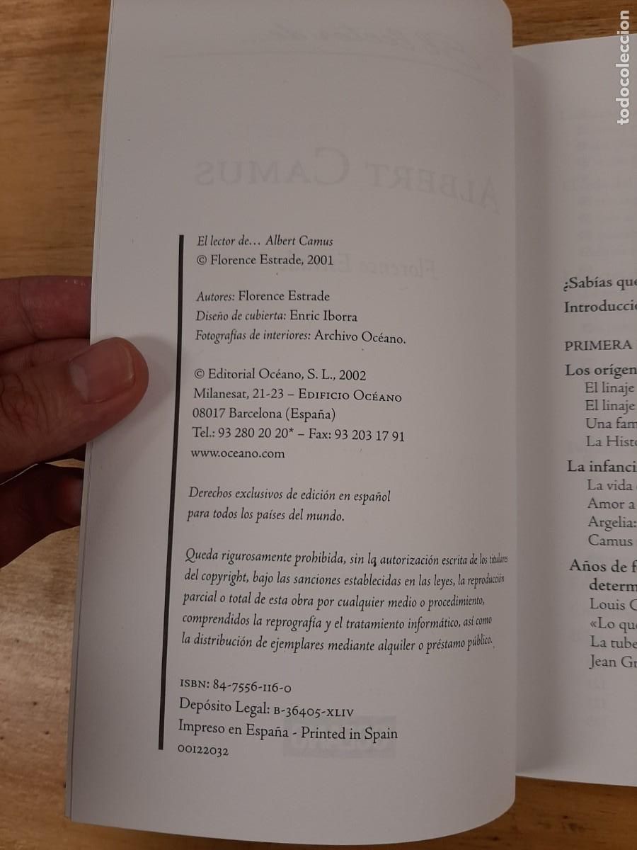Libros de segunda mano: El lector de... Albert Camus - Florence Estrade - Oc&eacute;ano, 2002 - Foto 4