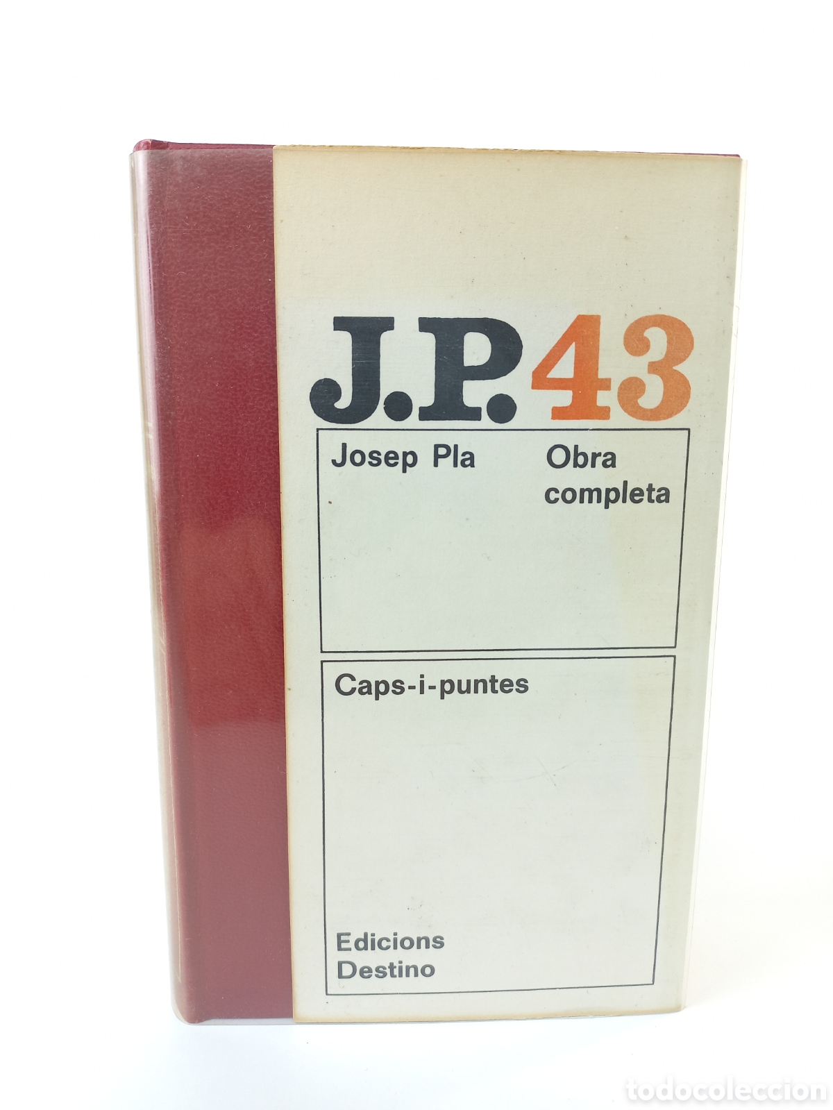 Libros de segunda mano: Caps-i-puntes. Josep Pla. Destino, obra completa, primera edici&oacute;n, 1983. Catal&aacute;n.