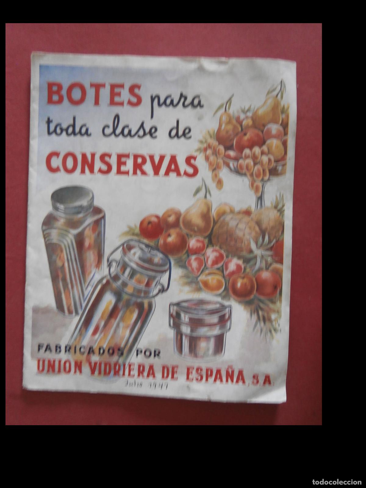 Libros de segunda mano: Cat&aacute;logo. Botes para todas Clases de Conservas. Uni&oacute;n Vidriera Espa&ntilde;ola
