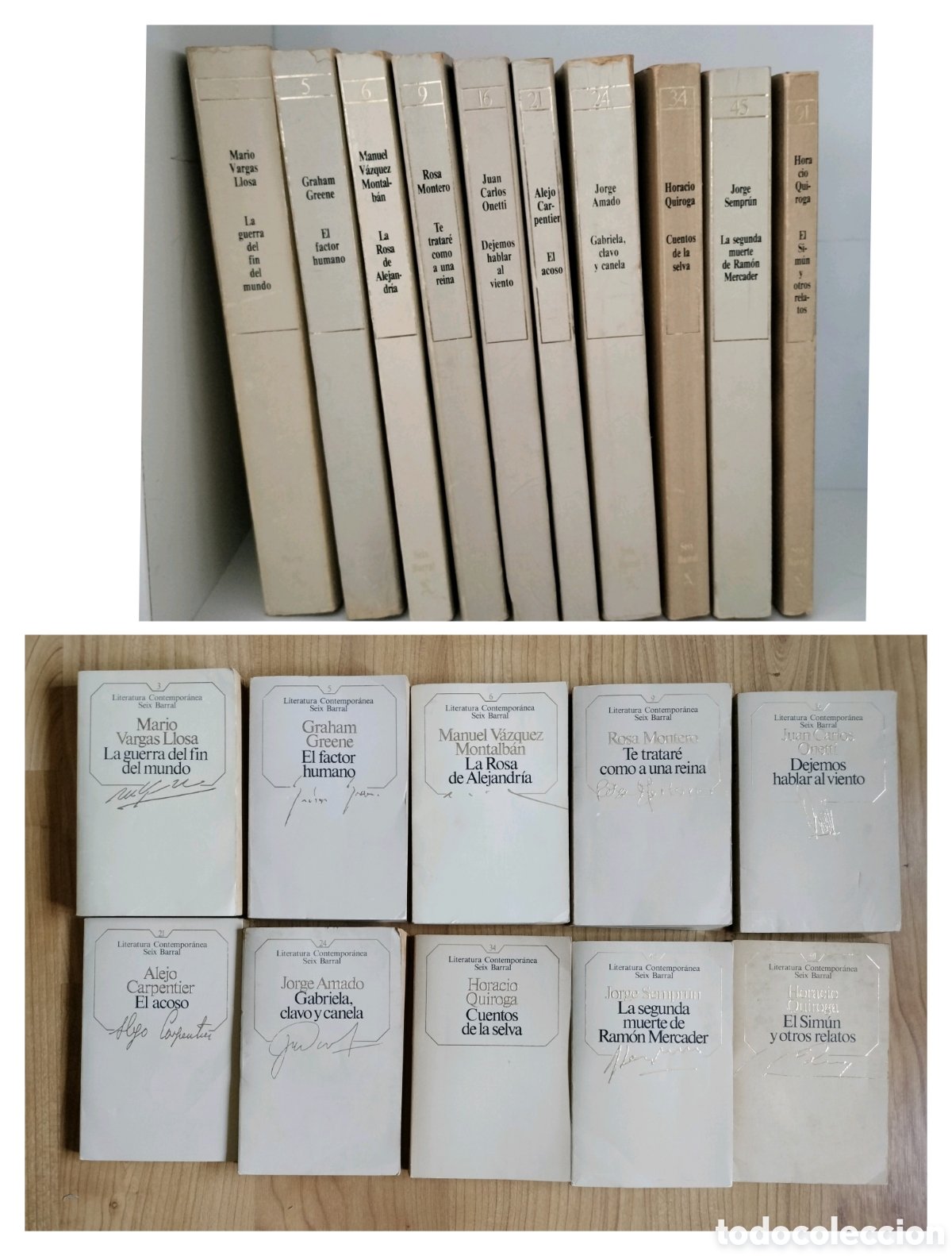 Libros de segunda mano: LOTE 10 LIBROS COLECCI&Oacute;N LITERATURA CONTEMPOR&Aacute;NEA SEIX BARRAL, VARGAS LLOSA, GRAHAM GREENE...