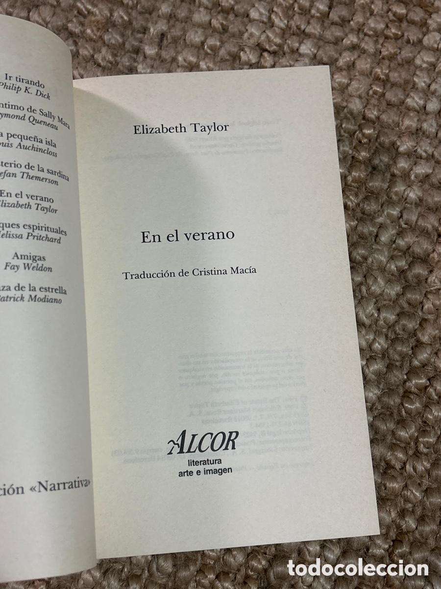 Libros de segunda mano: En el verano - Elizabeth Taylor - Alcor (1989) - Foto 3