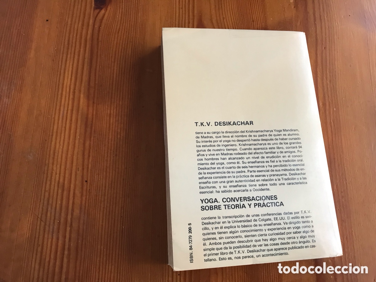 Libros de segunda mano: Yoga. Conversaciones sobre teor&iacute;a y pr&aacute;ctica. TKV Desikachar. Hogar del libro - Foto 2