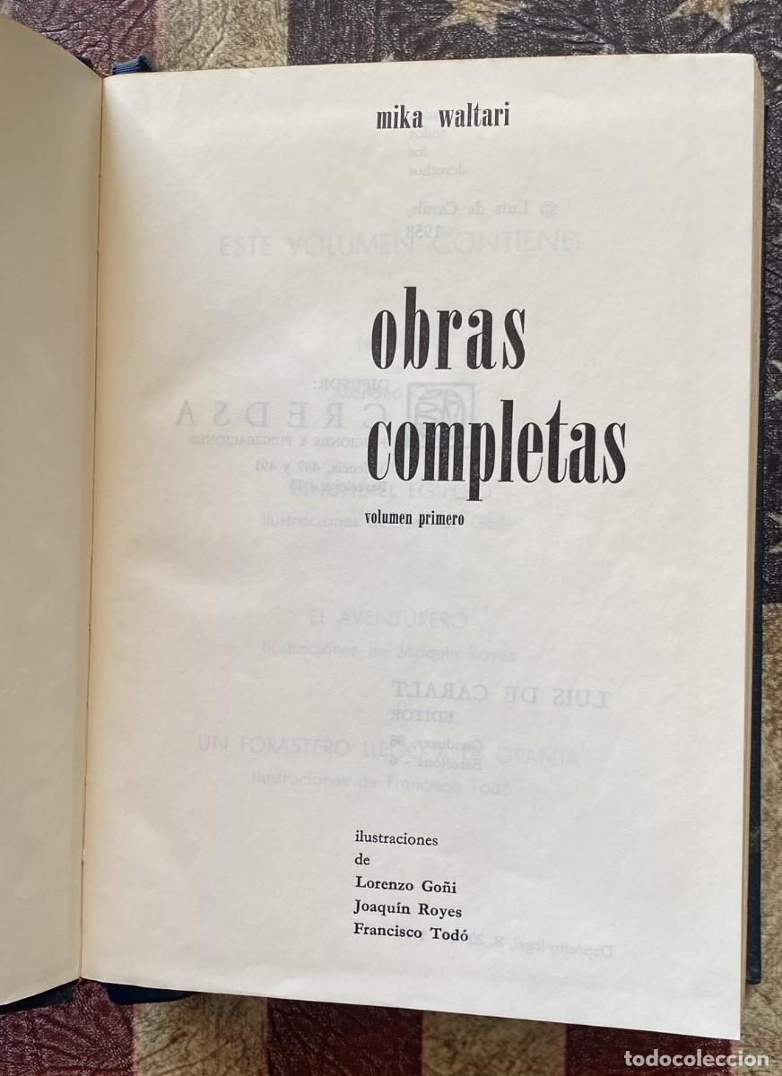 Libros de segunda mano: Libro Obras completas de Mika Waltati TI G3 - Foto 2