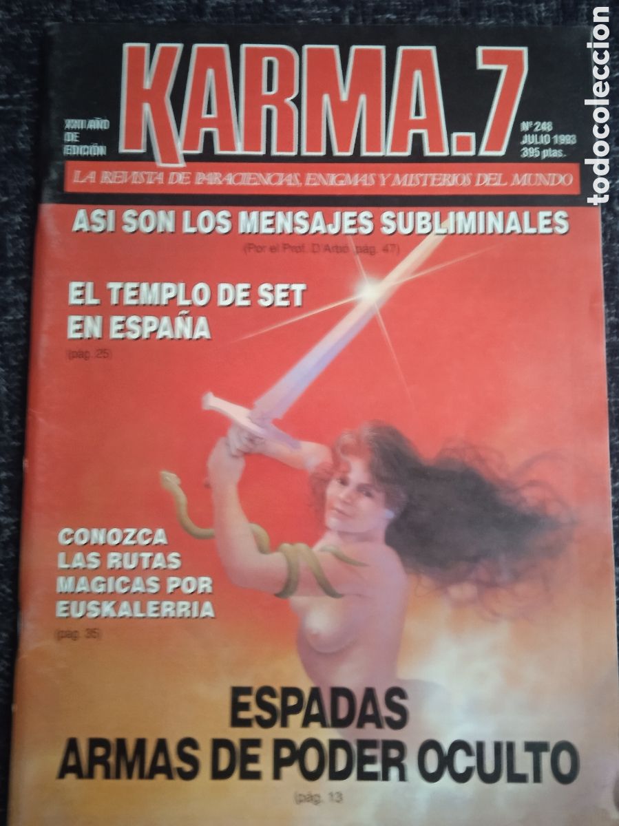 Libros de segunda mano: KARMA 7 N&ordm; 248 PARAPSICOLOGIA, OVNIS, ESPIRITISMO, ASTROLOGIA, MAGIA