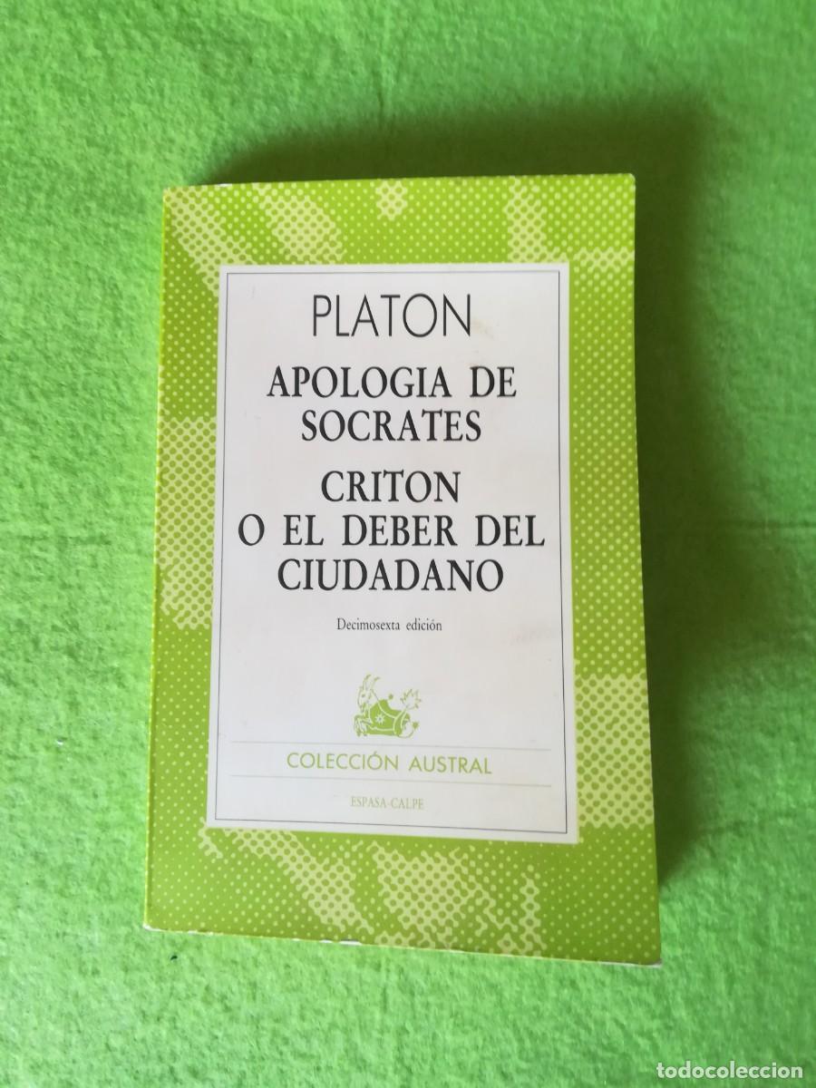 Libros de segunda mano: Apologia de Socrates Criton Platon espasa calpe 1986